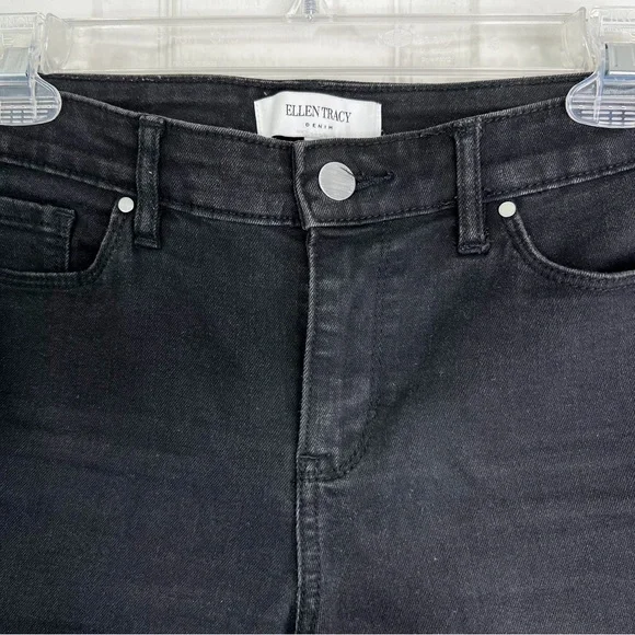 Ellen Tracy Refined Mid Rise Skinny Jeans in Faded Black Women’s Sz 4 - Picture 5 of 10